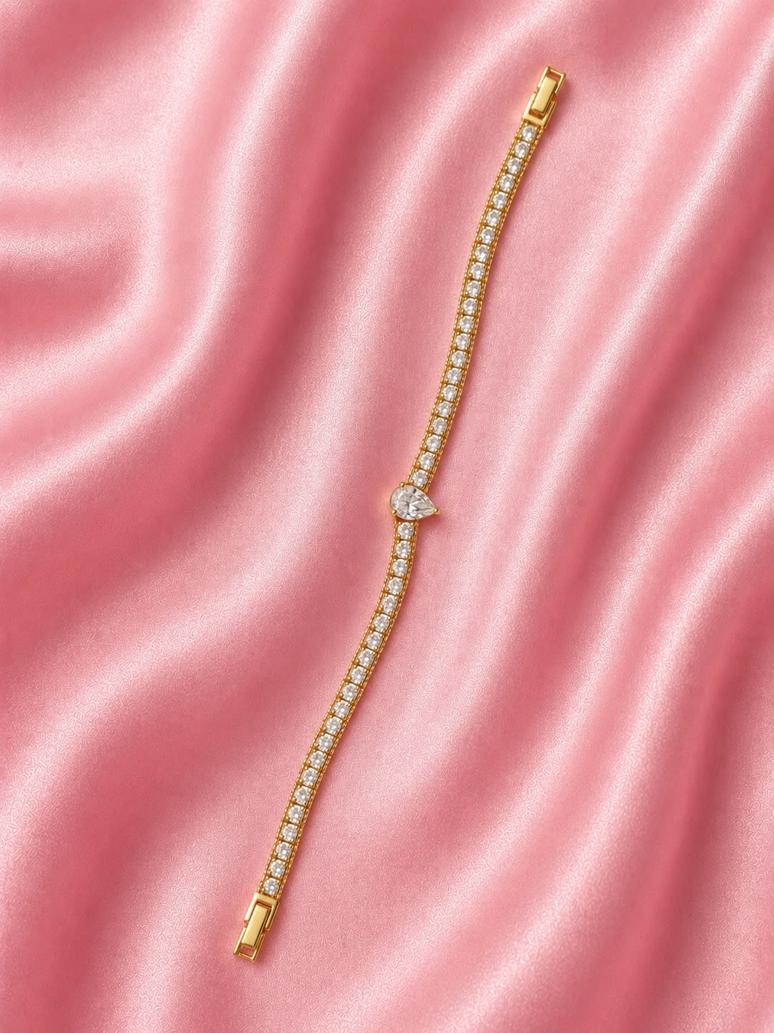 Solitaire Peardrop Tennis Bracelet