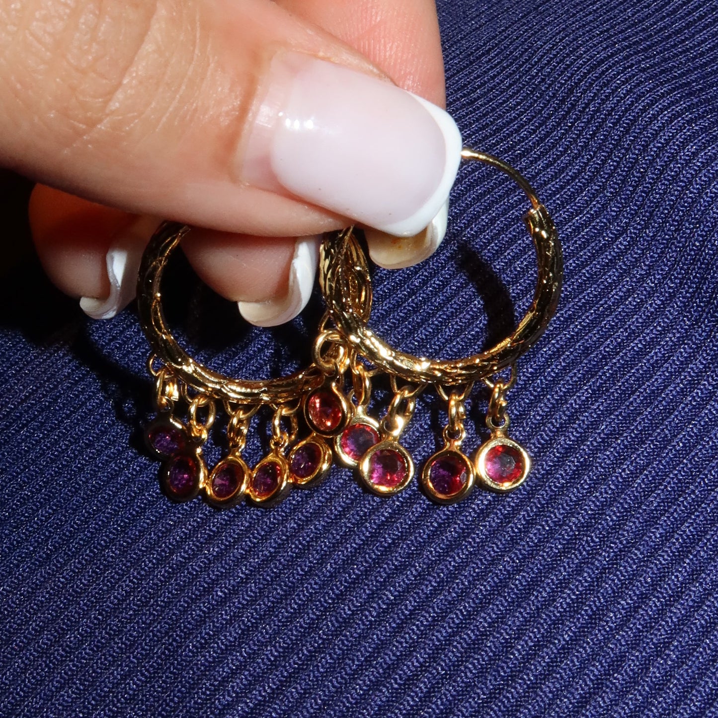Pink Hoop Earrings