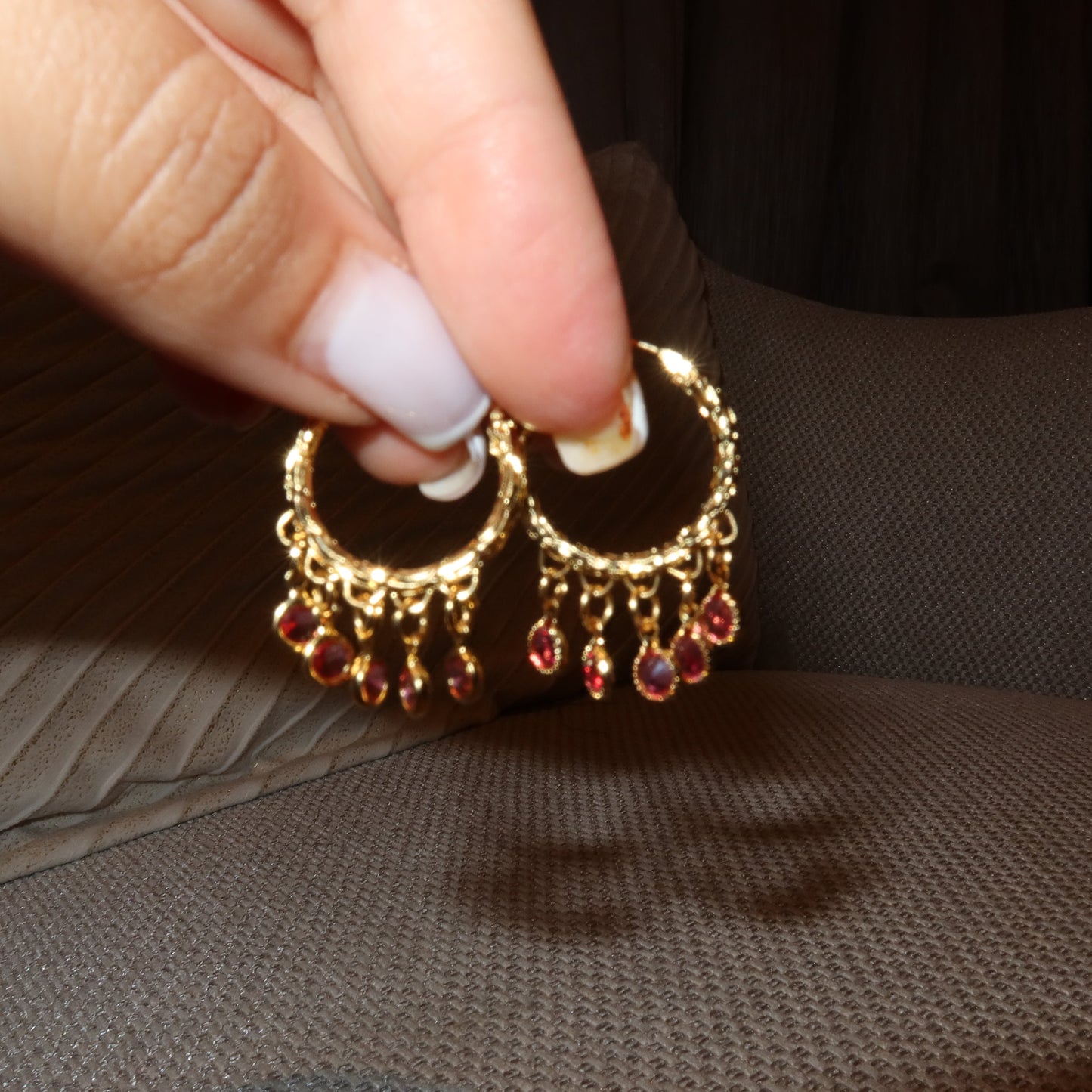 Pink Hoop Earrings