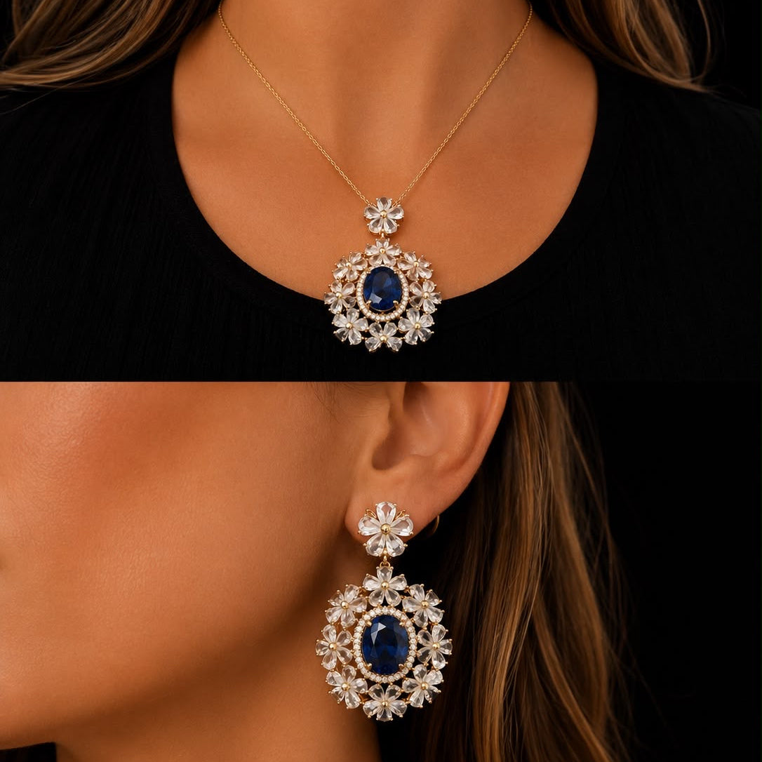 Christian Dior Inspired Set (Necklace and Earrings)