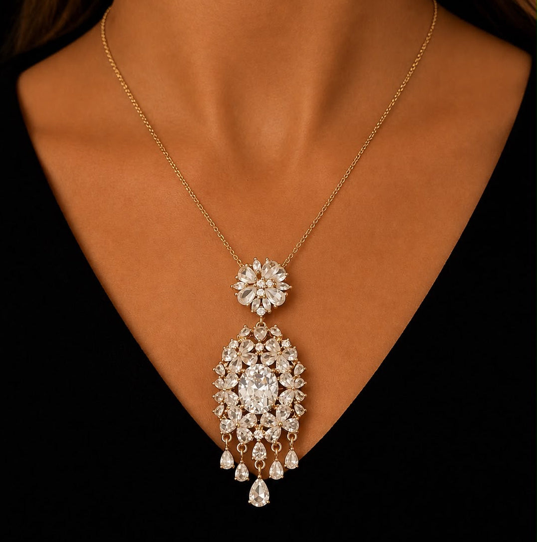 Béau Diamond Set (Necklace and Earrings)
