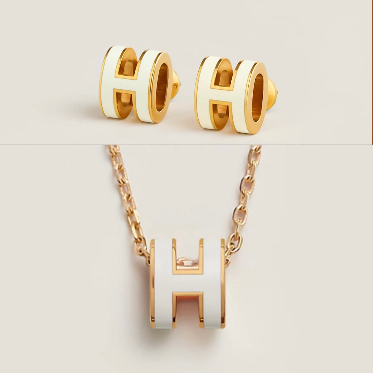H Pop Pendant Necklace & Earring Set