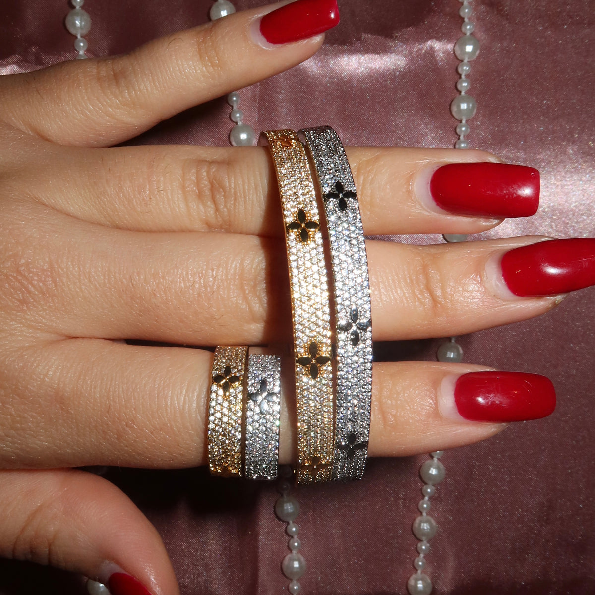 LV Bangle and Adjustable Ring Set