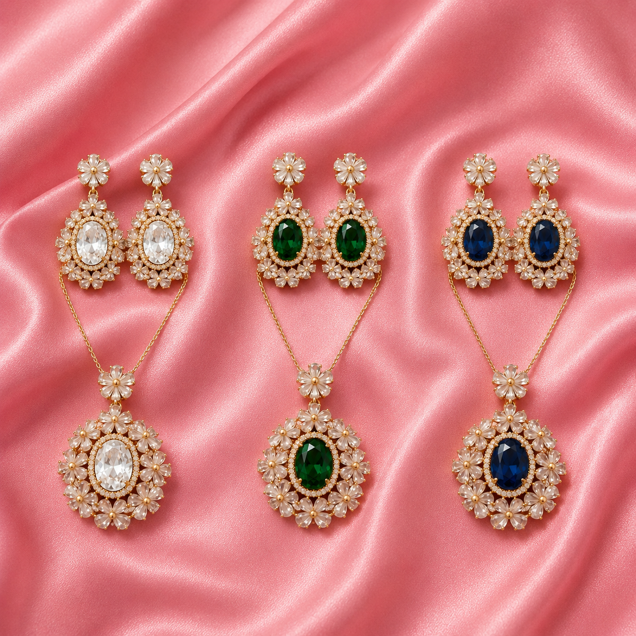 Christian Dior Inspired Set (Necklace and Earrings)