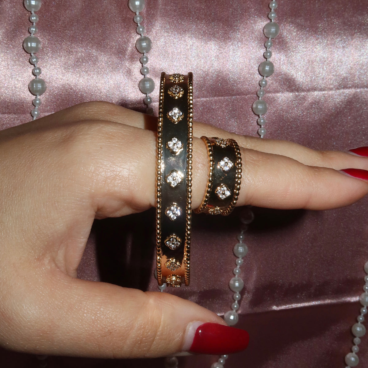 VCA Bangle and Adjustable Ring Set