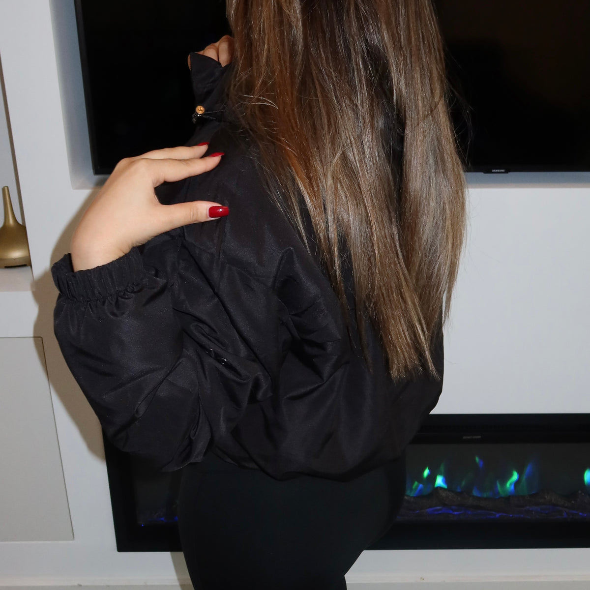 Cropped Bomber Jacket