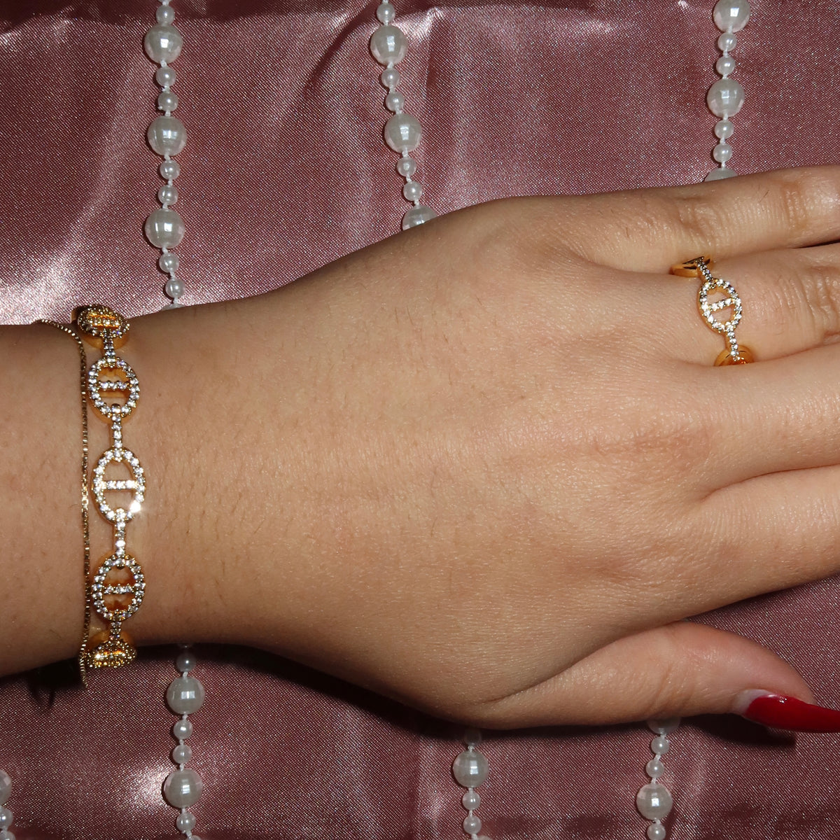 Monaco Cuff and Adjustable Ring Set