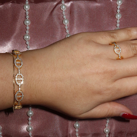 Monaco Cuff and Adjustable Ring Set