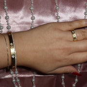 VCA Matte Bangle and Adjustable Ring Set