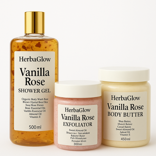 HerbaGlow Rose Vanilla Luxé Shower Collection