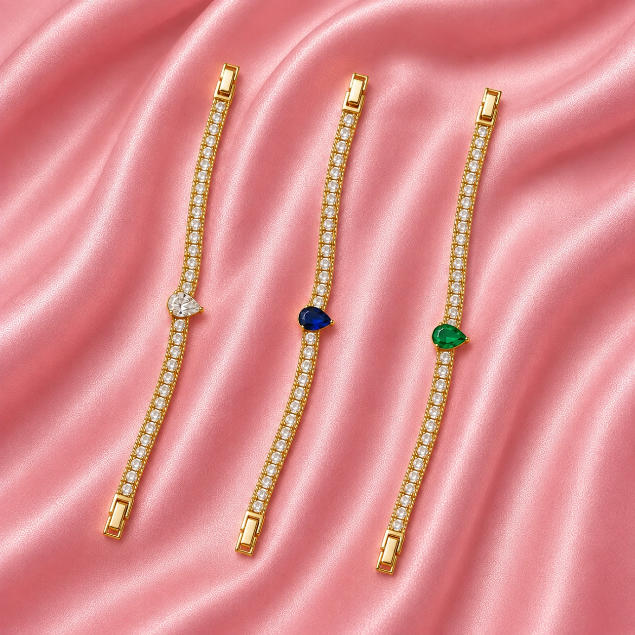 Solitaire Peardrop Tennis Bracelet